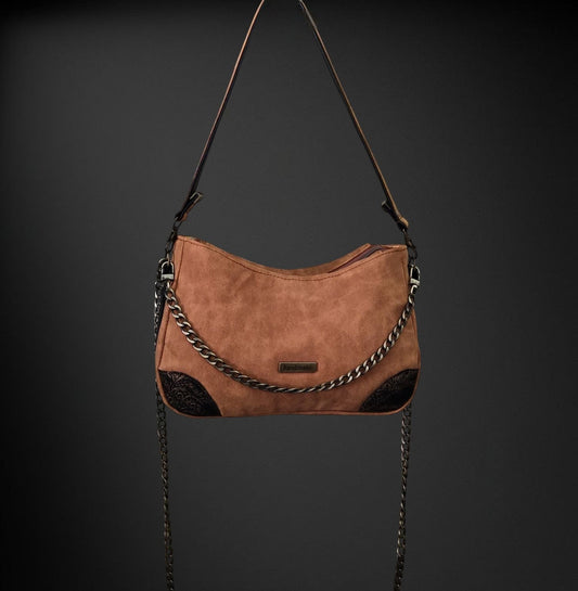 Brown Faux Suede Annabelle