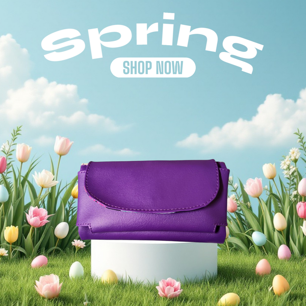 Purple Butterfly Fold n Go Wallet