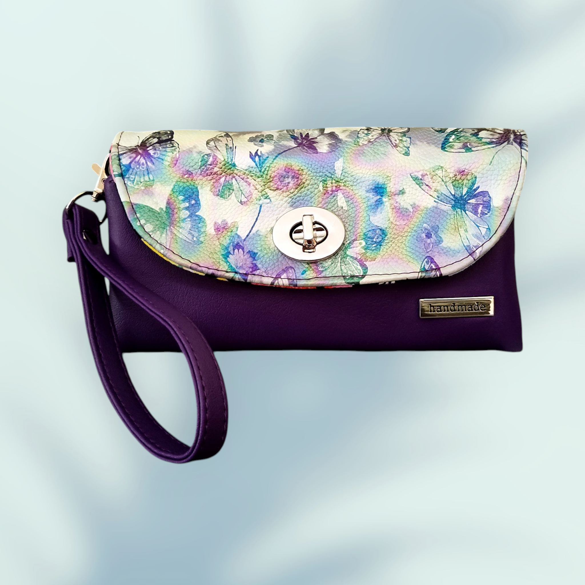 Purple Butterfly Fold n Go Wallet
