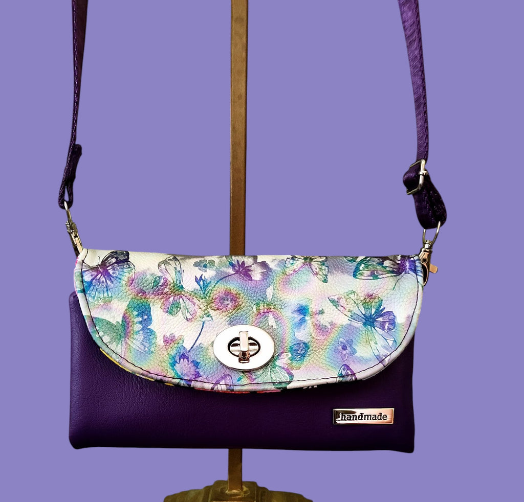 Purple Butterfly Fold n Go Wallet
