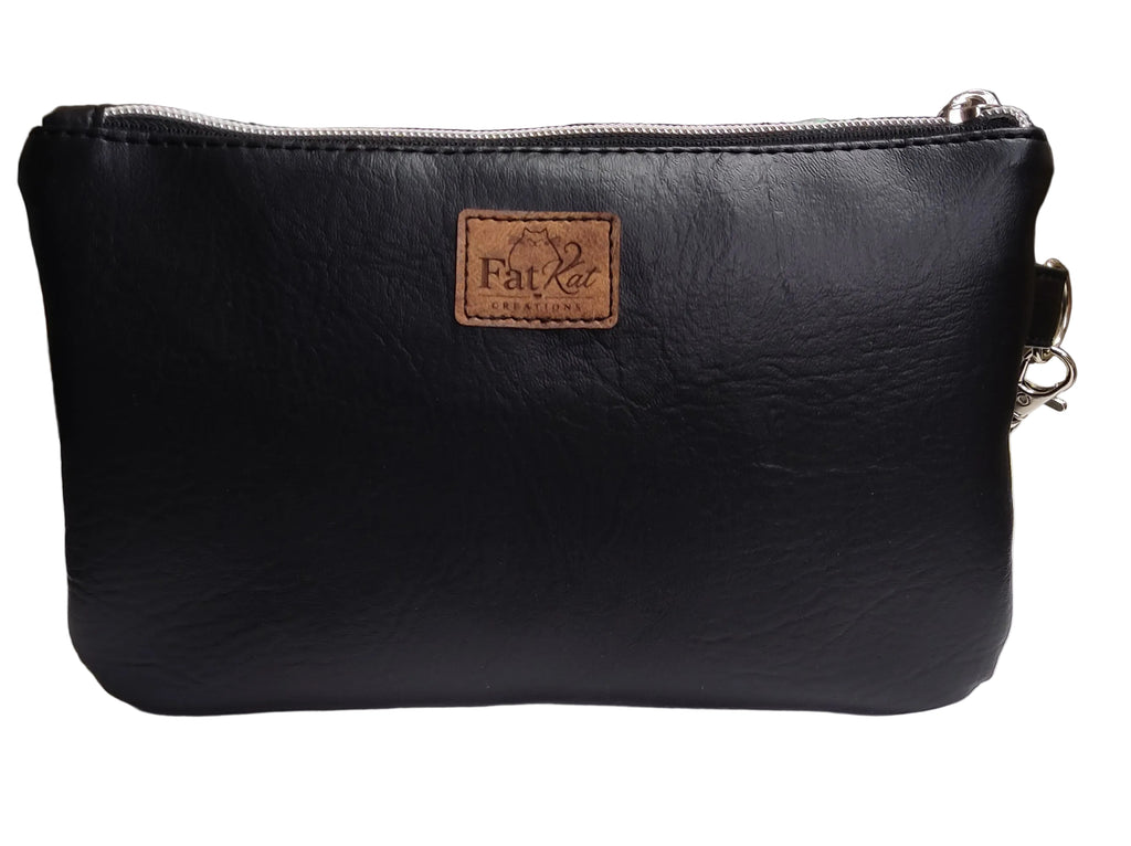 Fatkat Wristlet with front zipper pocket