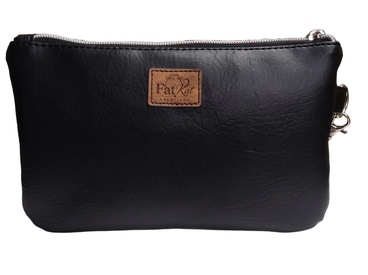 Fatkat Wristlet with front zipper pocket