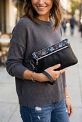Fatkat Wristlet with front zipper pocket