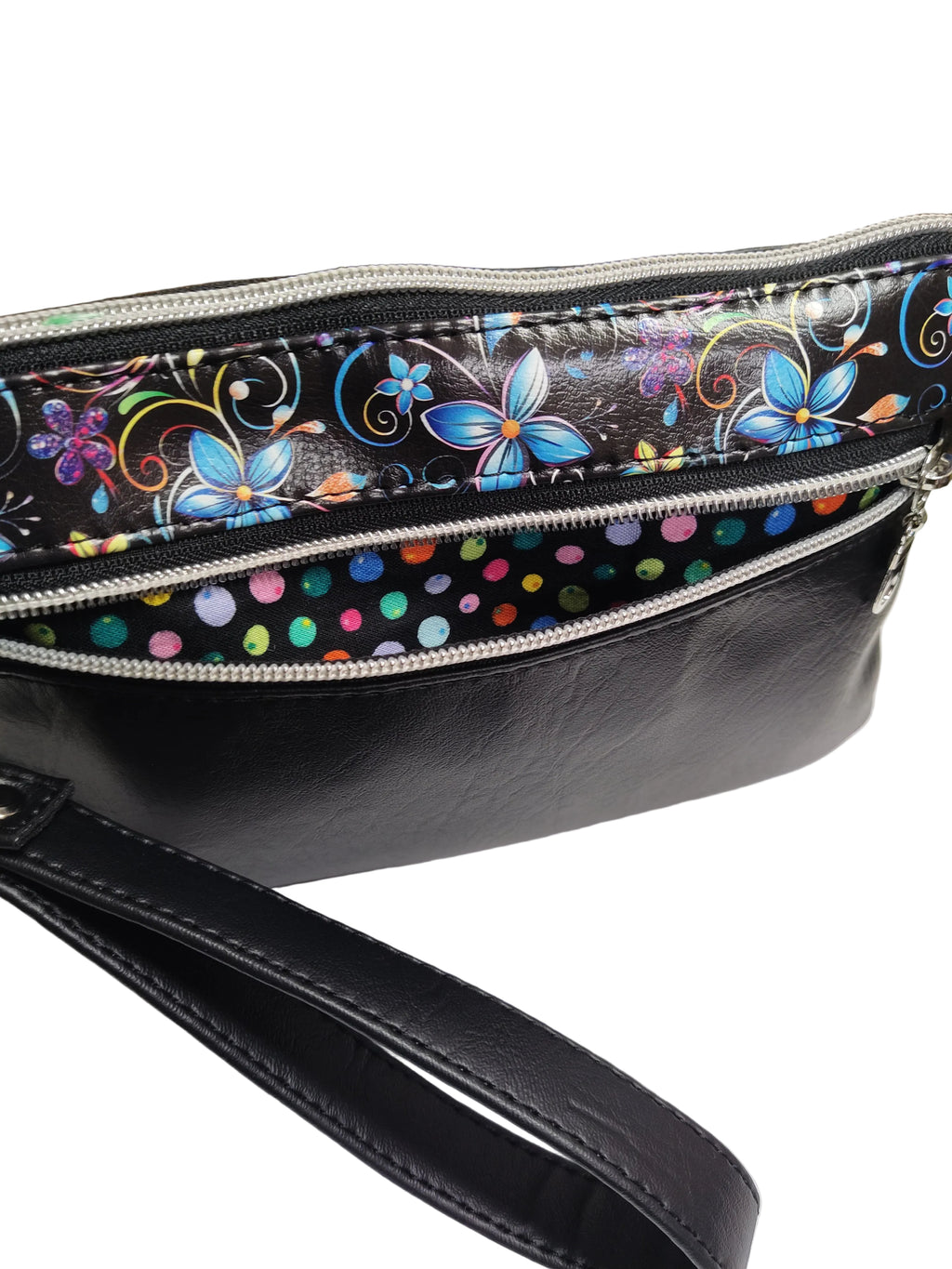 Fatkat Wristlet with front zipper pocket