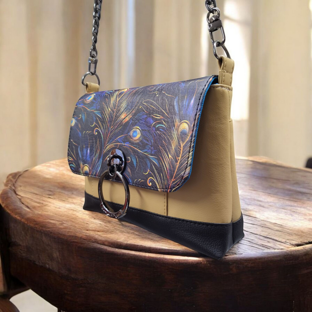 Mini Peacock Iris Crossbody