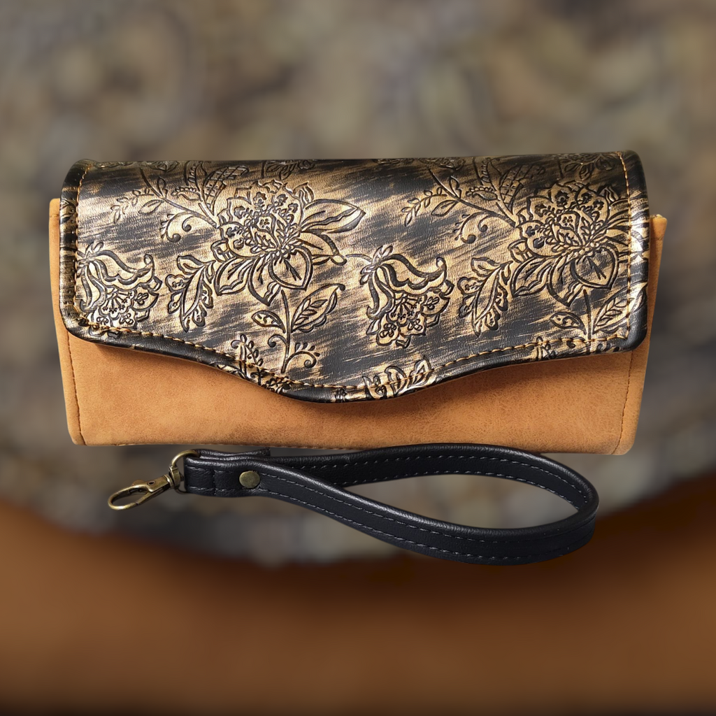 Faux Suede Necessary Clutch Wallet