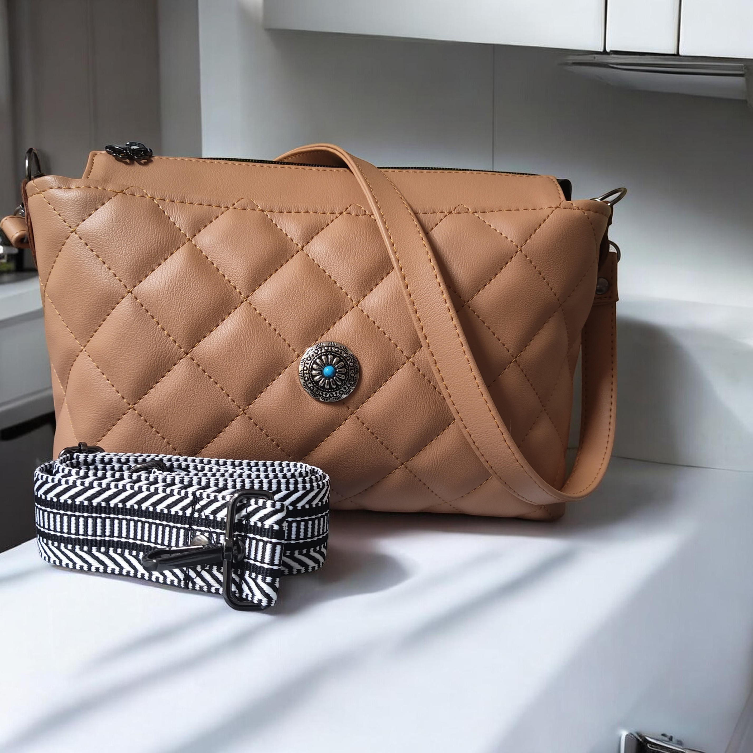 Caramel Quilted Tribeca