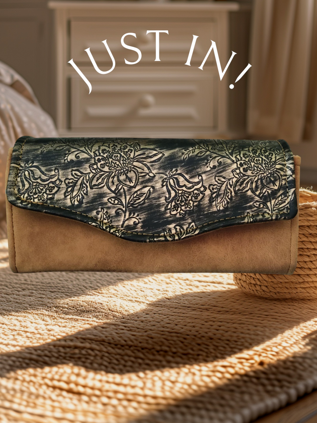 Faux Suede Necessary Clutch Wallet