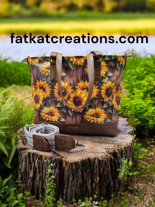 Custom Sunflower Big B tote