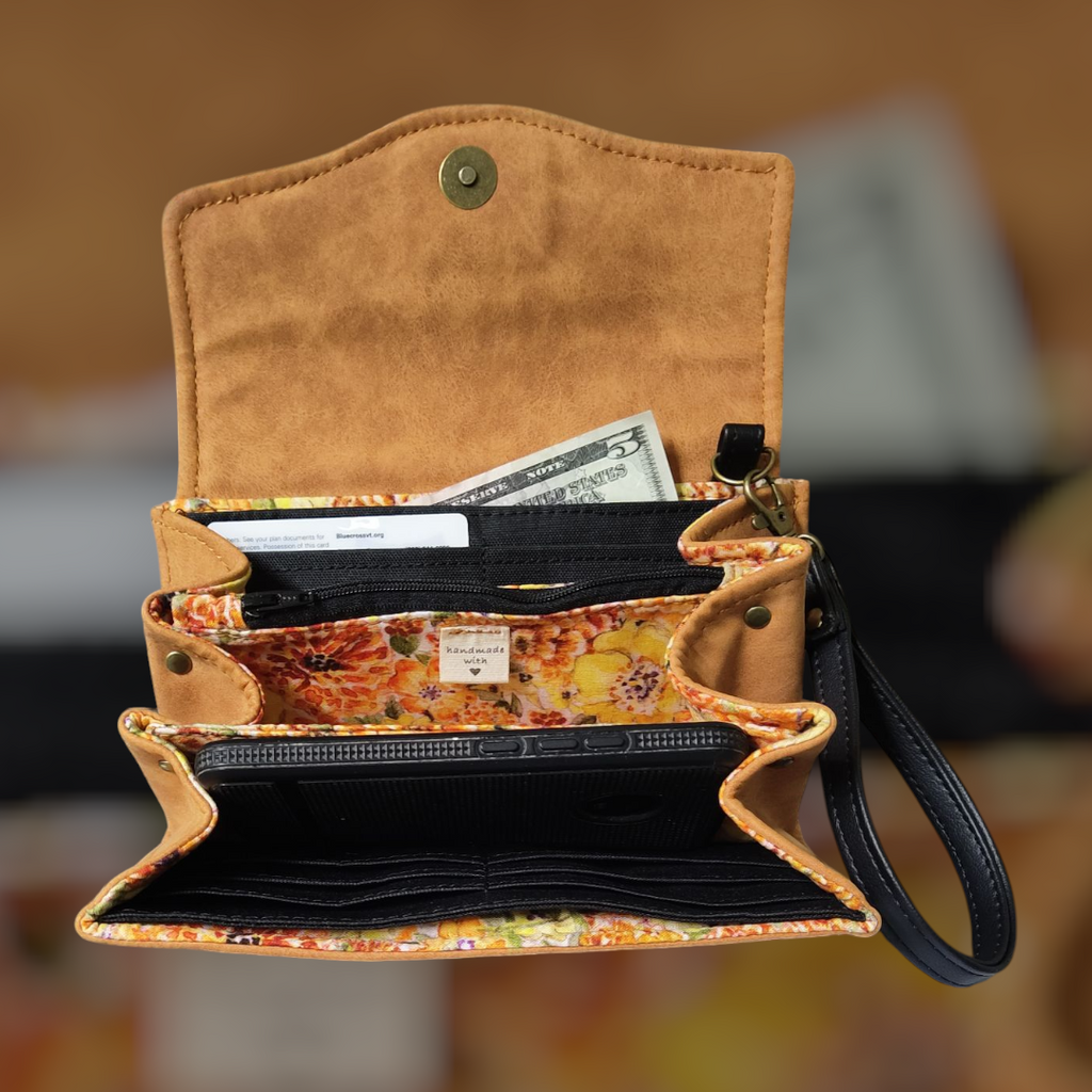 Faux Suede Necessary Clutch Wallet